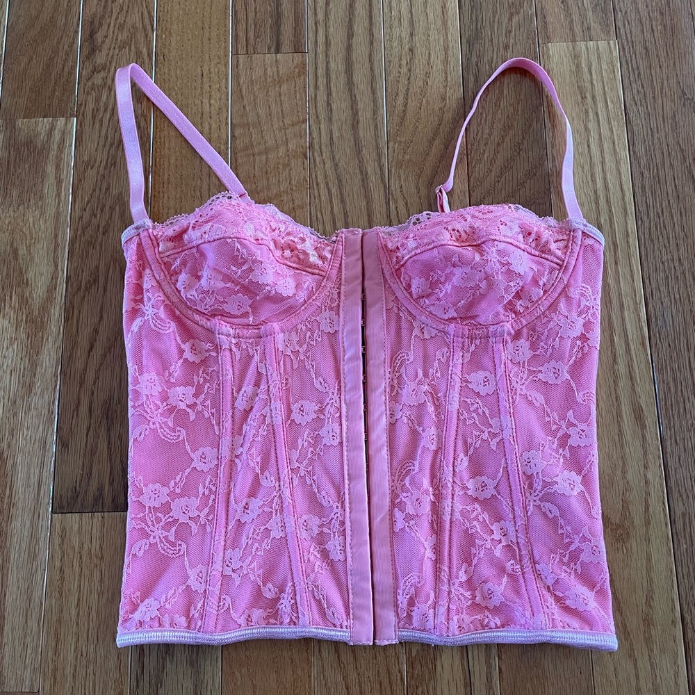 Shein Pink Corset Top